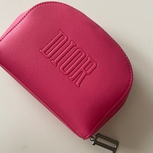 Dior Pink Pouch with D Logo Zipper